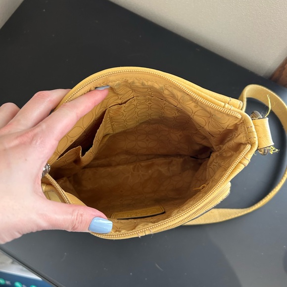 Fossil Yellow Hanover Pebbled Leather Crossbody Bag - Picture 12 of 15